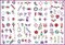 Temporary Tattoo Stencils Booklet Set 10 with 100 Different Self-Adhesive Reusable Stencil Designs